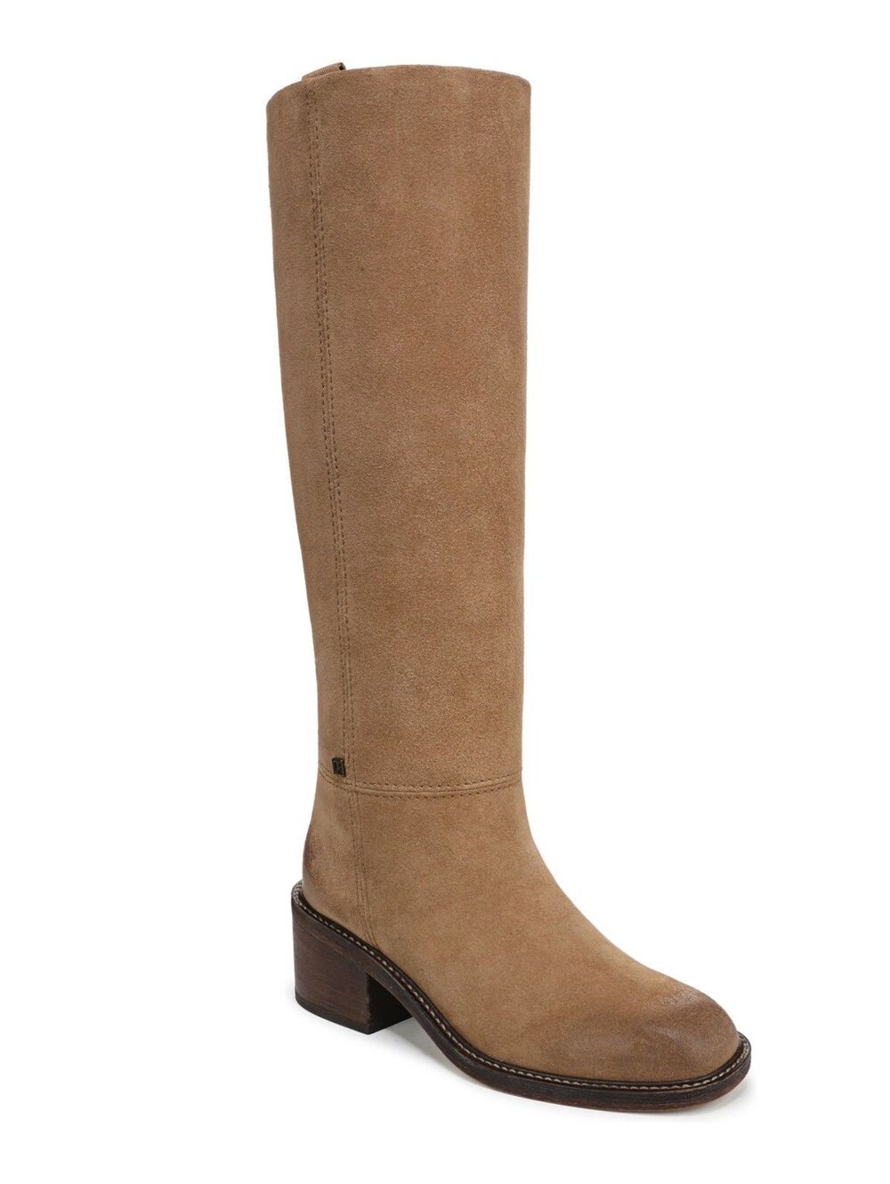 Franco Sarto Niva Suede Round Toe Zip Tall Boots - Toast Brown 6 ($269) - Picture 6 of 6